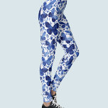 Butterflies Watercolor Indigo Blue Leggings<br><div class="desc">Filmmålning med indigo-blått och vitt vattenfärgsfjäril.</div>