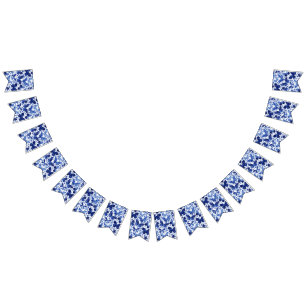 Butterflies Watercolor Indigo Blue Vimplar