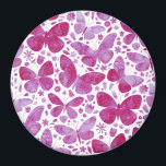 Butterflies Watercolor Magenta Rosa Magnet<br><div class="desc">rosa av magenta och  av butterfly-målarfärg med vit vattenfärg.</div>