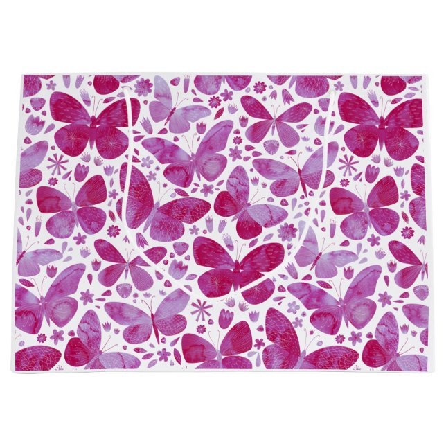 Butterflies Watercolor Rosa (Framsidan)