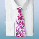 Butterflies Watercolor Rosa Slips<br><div class="desc">rosa av magenta och  av butterfly-målarfärg med vit vattenfärg. En koordinerande slips för att matcha firande.</div>