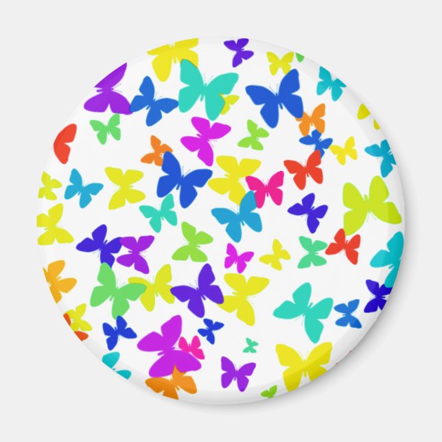 Butterflies White Magnet (Framsidan)