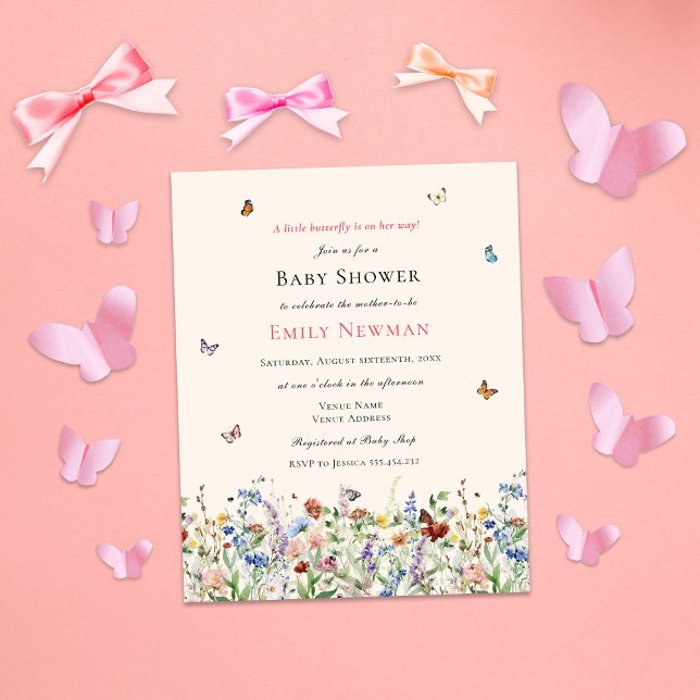 Butterflies & Wildblommor Budget Baby Shower (Skapare uppladdad)