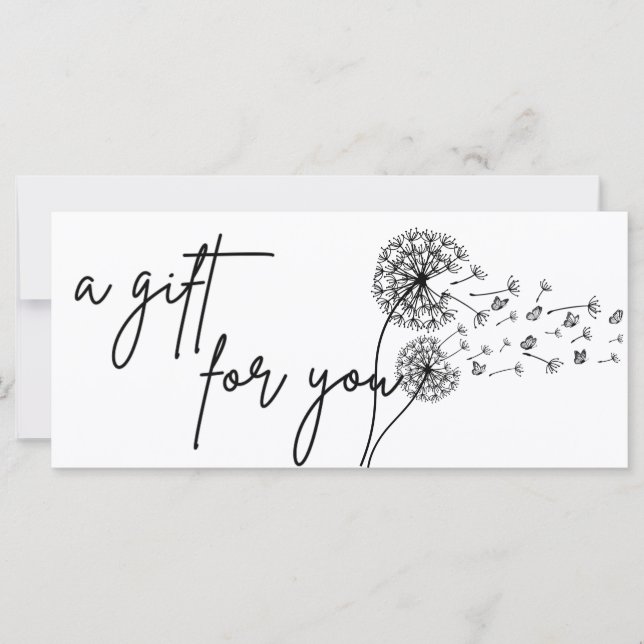 Butterflies Wish Dandelion Gift Certificate (Framsida)