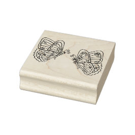 Butterflies Wood Art Frimärke Stämpel