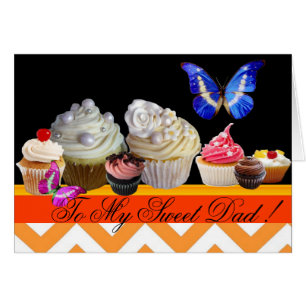 BUTTERFLIES YUMMY MUFFINSS SWEET FARS DAG HÄLSNINGSKORT