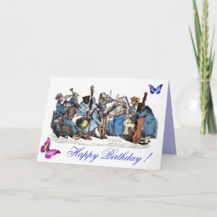 BUTTERFLIK OCH,ANIMAL FARM ORCHESTRA BIRTHDAY KORT