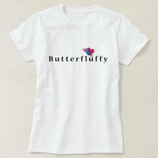 Butterfluffy: Cute food loving bird t-shirt (Design framsida)