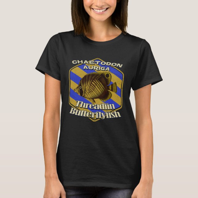 Butterflufish Reef Tank Marine Akvarist Coral Fish T Shirt (Framsida)