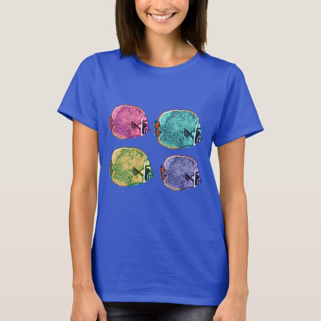 Butterflugfisk, korallrev undervattensfisk t shirt (Framsida)
