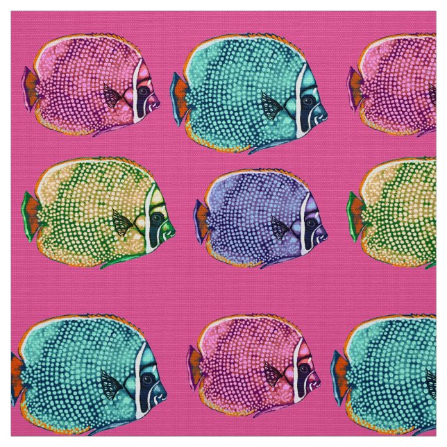 Butterflugfisk, korallrev undervattensfisk tyg (Provkarta)