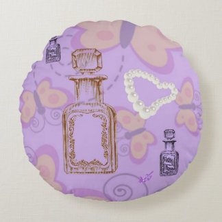 Butterflugor, apothary Burk & Pearls Round Pillow Rund Kudde