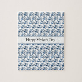 Butterflugor i Delft Blue, anpassade Pussel