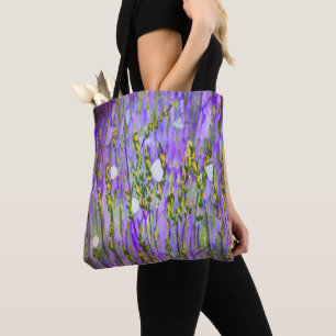 Butterflugor i Lavender Tote-blocket Tygkasse