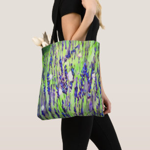 Butterflugor i Lavender Tote-blocket Tygkasse