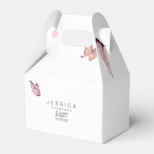 Butterflugor i Luft Baby Shower White Presentaskar
