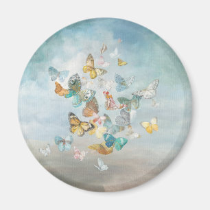 Butterflugor i molnen magnet