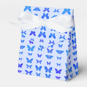 Butterflugor, koboltblå, ljusblå bakgrund presentaskar