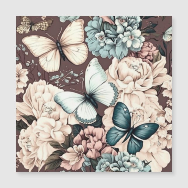 Butterflugor och bruna blommor (Framsida)