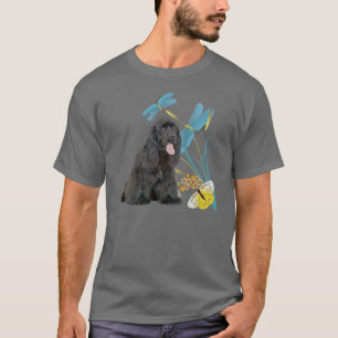 Butterflugor och dragonflies Blk Cocker Tee Shirt