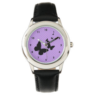 Butterflugor på Polka dots Design Watch Armbandsur