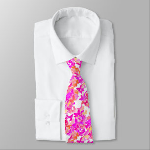 Butterflugor, rosa, fuchsia och korall slips