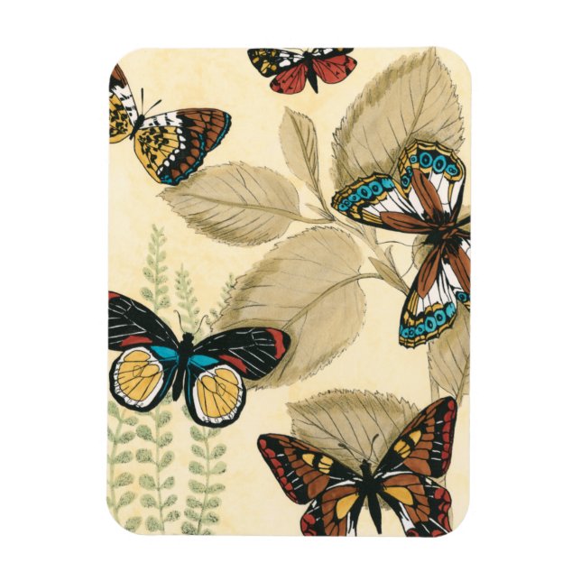 Butterflugor som glider över Löv Magnet (Vertikal)