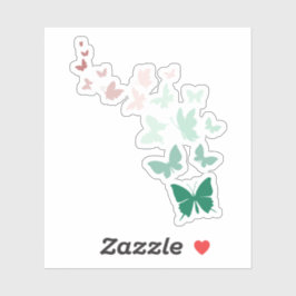 Butterfly 3 tum x 3 tum Anpassningsbar-klippta vin Klistermärken