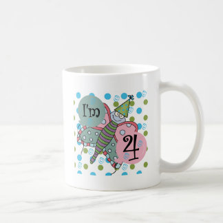 Butterfly 4e födelsedagen Tshirts och Gifts Kaffemugg