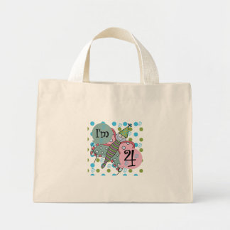 Butterfly 4e födelsedagen Tshirts och Gifts Mini Tygkasse