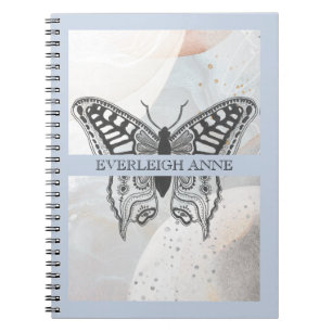 Butterfly Abstrakt Watercolor Personlig Anteckningsbok
