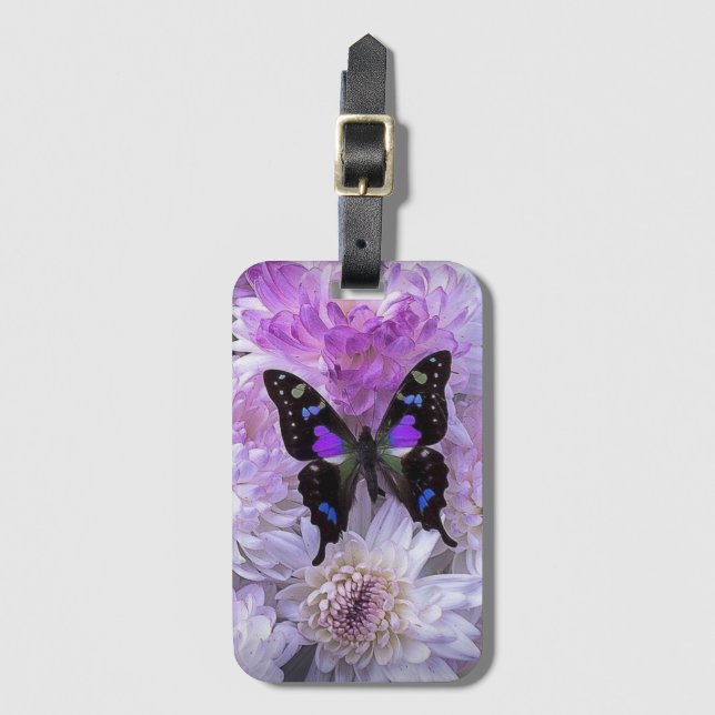 Butterfly Acrylic Luggage Tag Bagagebricka (Framsida vertikal)