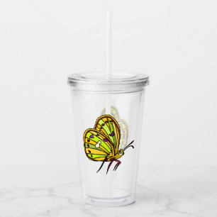 Butterfly Acrylic Tumbler Take Away Mugg