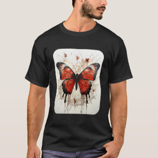 Butterfly Aesthetic Butterflies Natur Red T Shirt