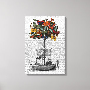 Butterfly Airship Canvastryck