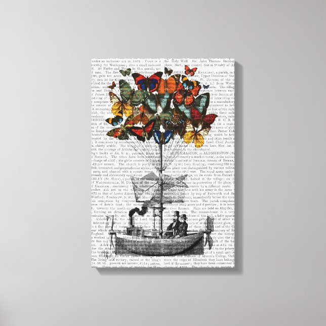 Butterfly Airship Canvastryck (Framsida)