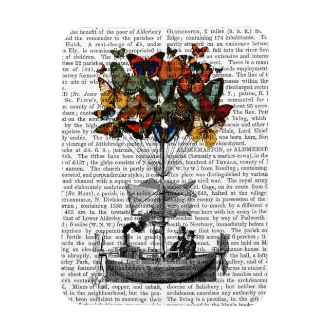 Butterfly Airship Magnet (Vertikal)