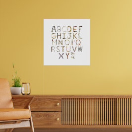 Butterfly Alphabet for Nature Nursery - ABC Poster