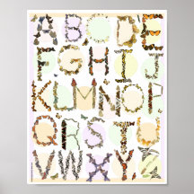 Butterfly Alphabet Poster - Kids ABC
