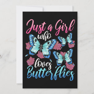 Butterfly Älskare är bara en flicka som Kärlek But Tack Kort