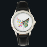 Butterfly Älskare Kid Watch Birthday Gift med dina Armbandsur<br><div class="desc">Den här klockan är perfektens pedagogiska gåva till ett barn. Visningen har en uppringning av undervisningstiden,  med tidigare och framhävd för att hjälpa utbildade små barn att läsa tiden.</div>