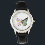 Butterfly Älskare Kid Watch Birthday Gift med dina Armbandsur<br><div class="desc">Den här klockan är perfektens pedagogiska gåva till ett barn. Visningen har en uppringning av undervisningstiden,  med tidigare och framhävd för att hjälpa utbildade små barn att läsa tiden.</div>