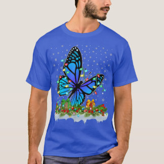 Butterfly Älskare Matching Santa Lighting Butterfl T Shirt
