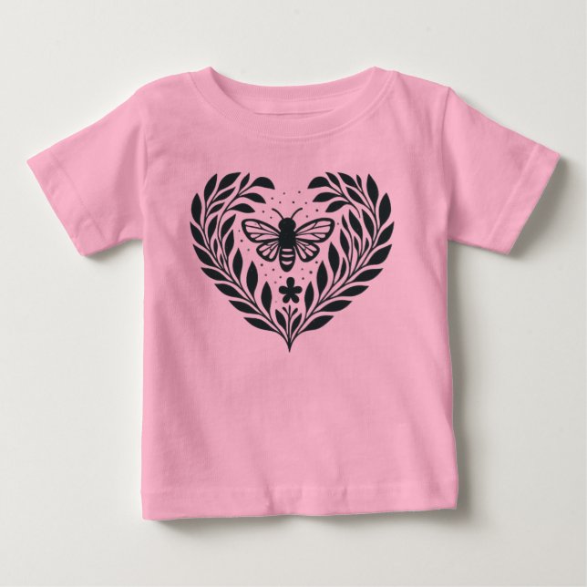 Butterfly and Boughs Baby T-Shirt (Framsida)