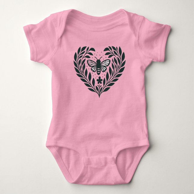 Butterfly and Boughs Baby T-Shirt (Framsida)