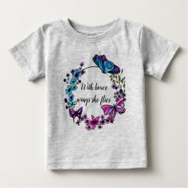Butterfly and Flowers Wandan anpassningsbar Citat T Shirt