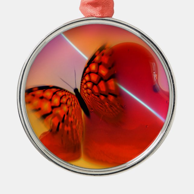 Butterfly and Hearts Julgransprydnad Metall (Framsidan)