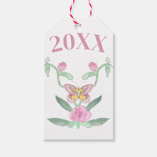 Butterfly Anpassade Studenten Presentetikett (Framsidan)