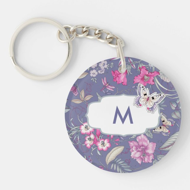 Butterfly Anpassningsbar Monogram Gift (Framsidan)