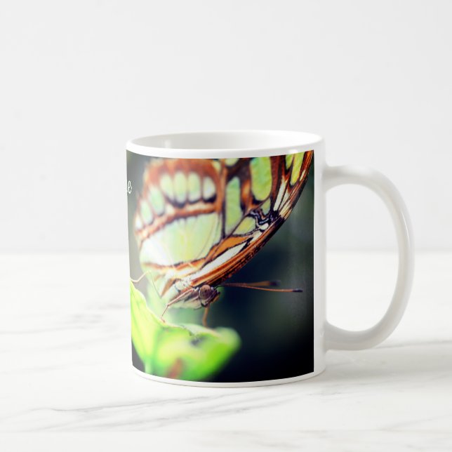 Butterfly Ansikte Nature Personlig Kaffemugg (Höger)